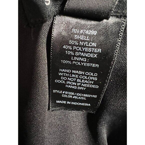 Enfocus Black Silver Maxi Size 8 Floral Lace Sheath Party Evening Goth - Picture 11 of 16